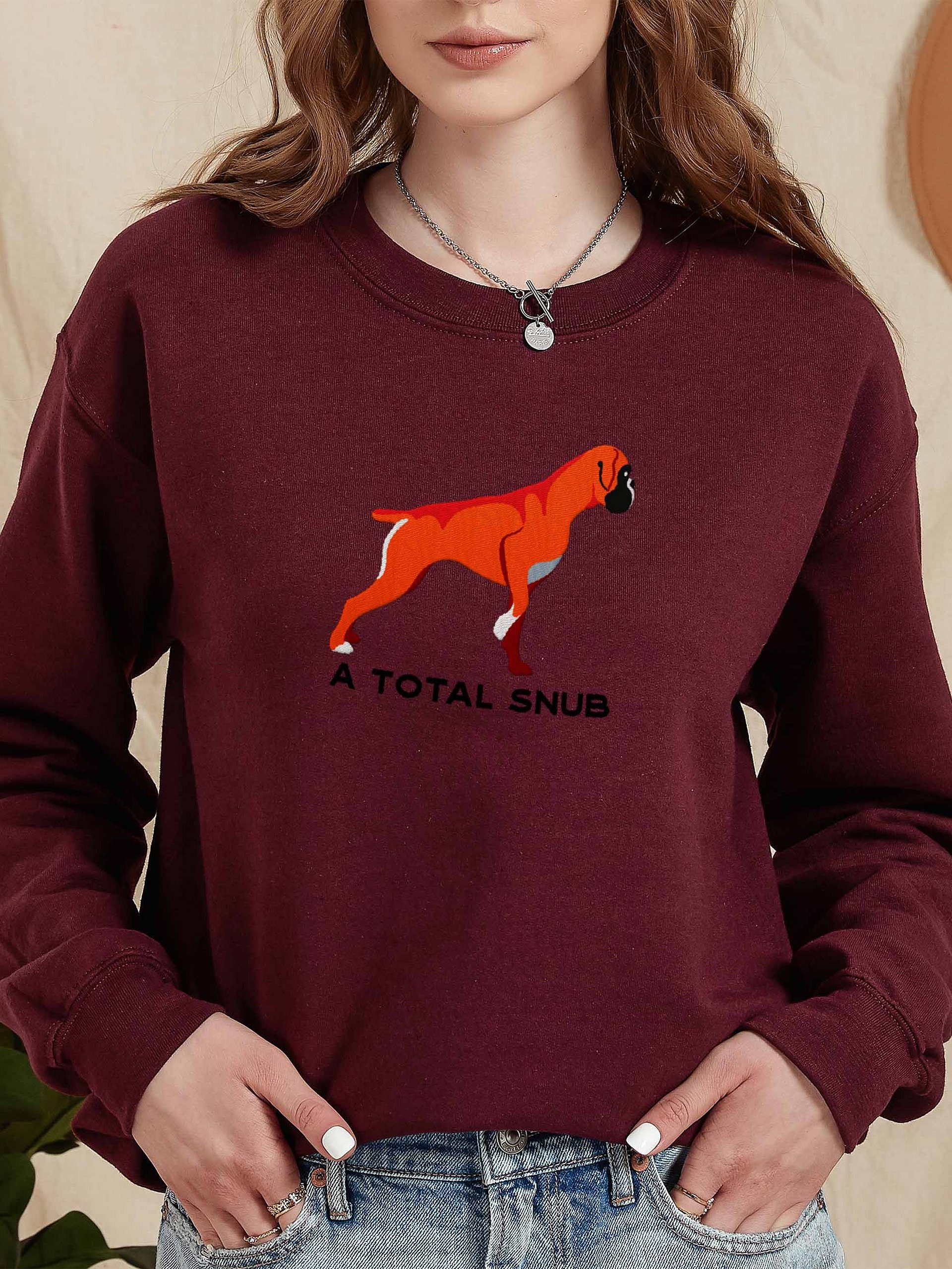 A Total Snub Sweatshirt (Embroidered) of a Boxer(Red) product image (2)