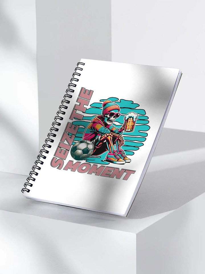 Seize The Moment Skeleton Beer Soccer Street Art Spiral Notebook product image (2)