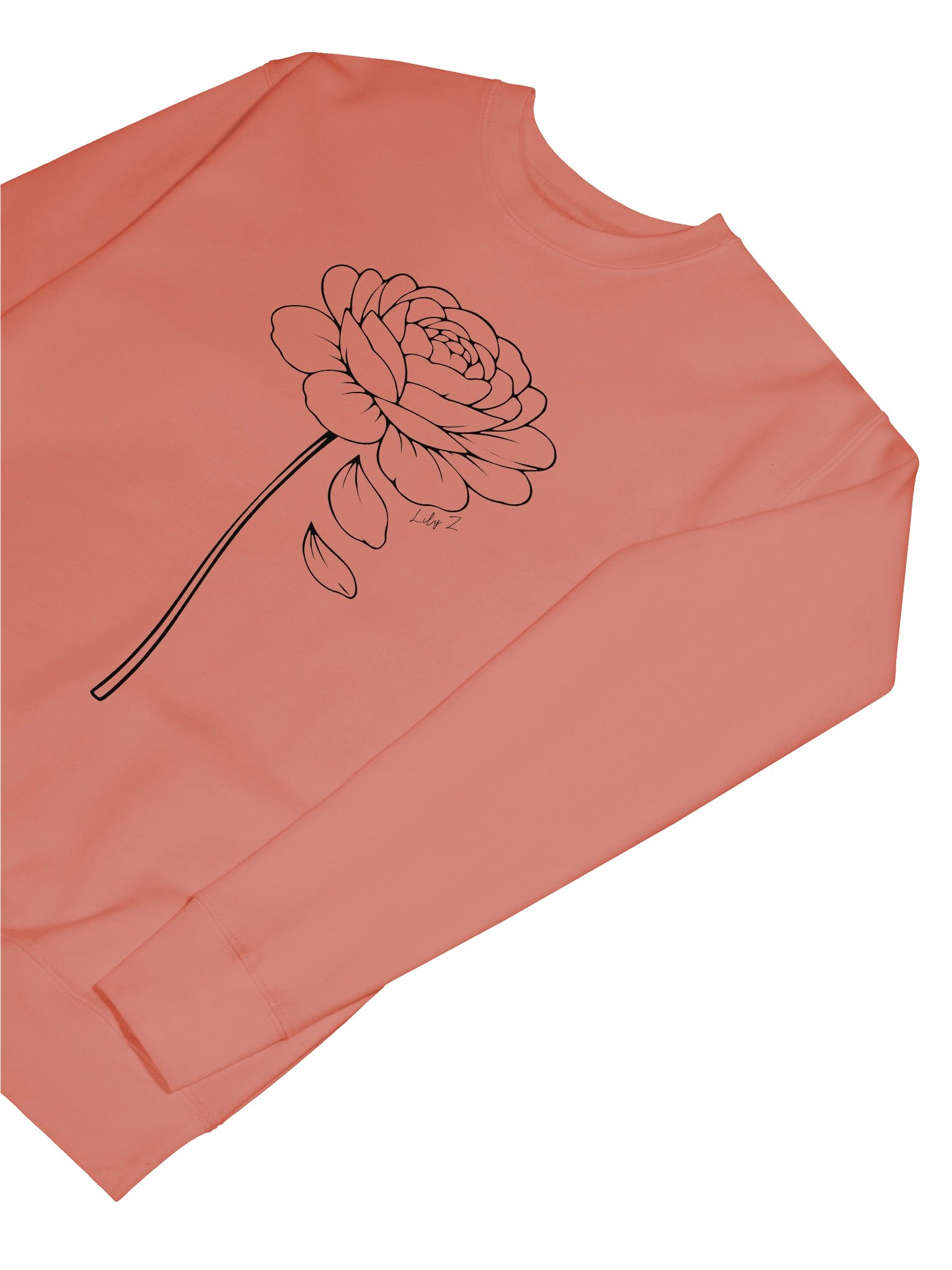 Rose “love hard” Sweatshirt - Dusty Rose product image (7)