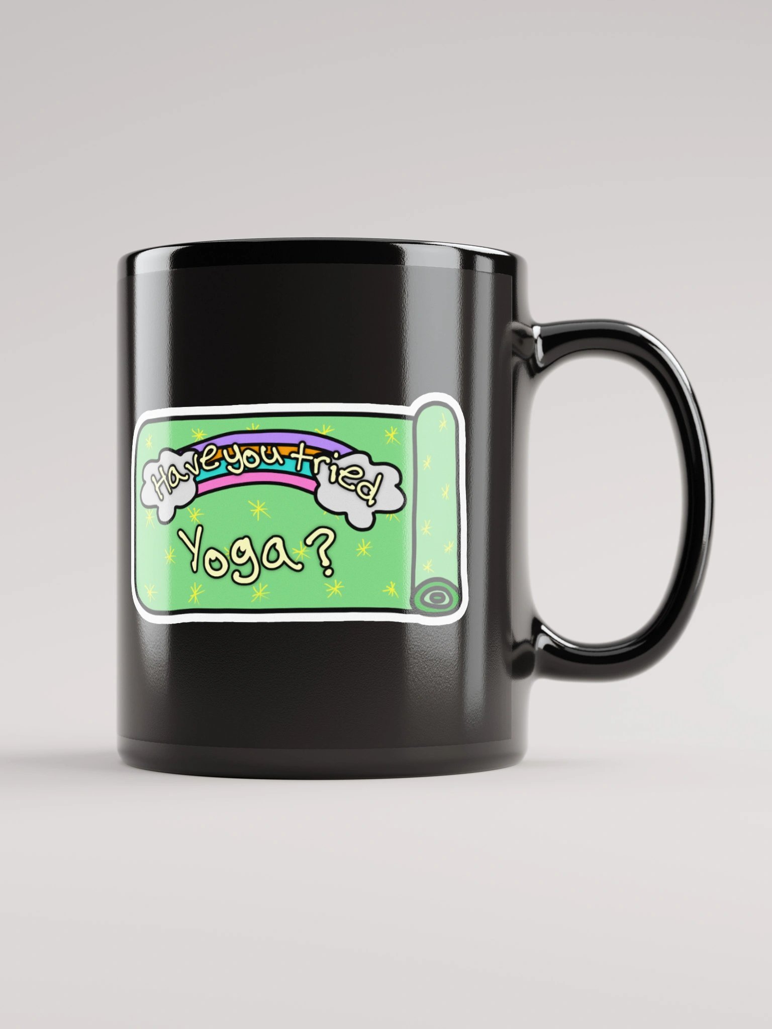 “Have You Tried Yoga?” Black Mug product image (1)