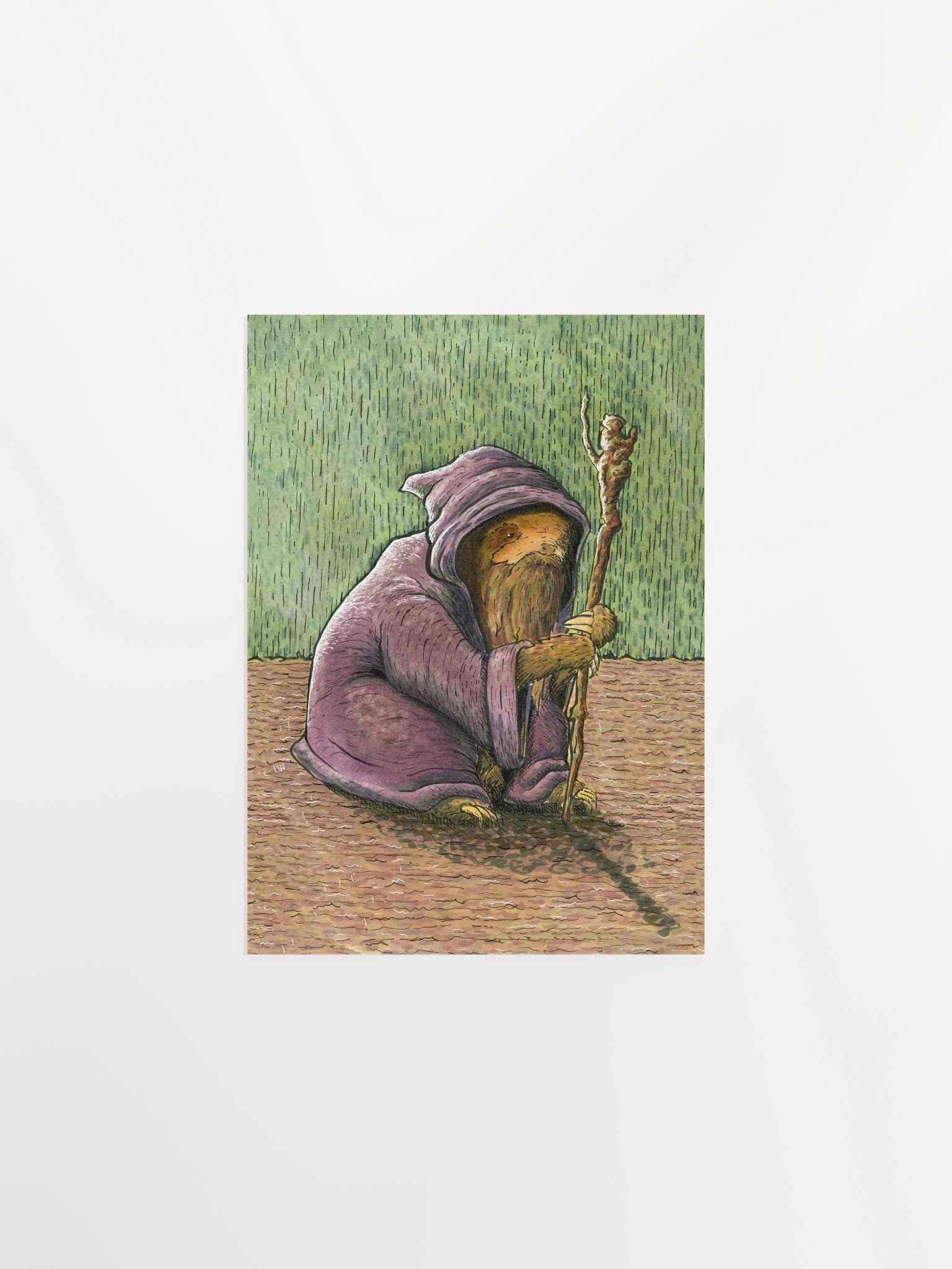 Sloth Wizard Print product image (1)