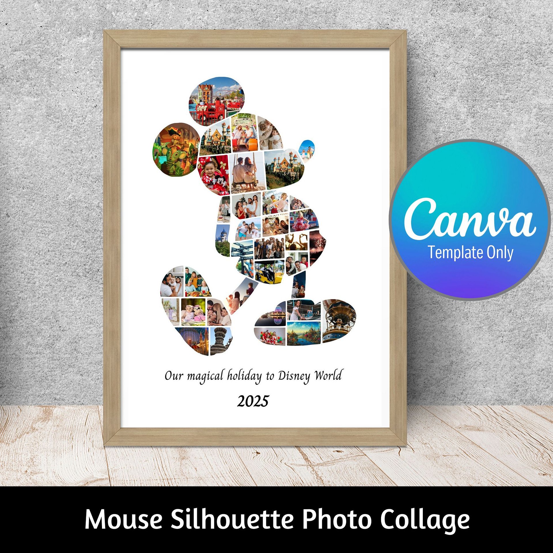 Mouse Silhouette Photo Collage Canva Template product image (1)