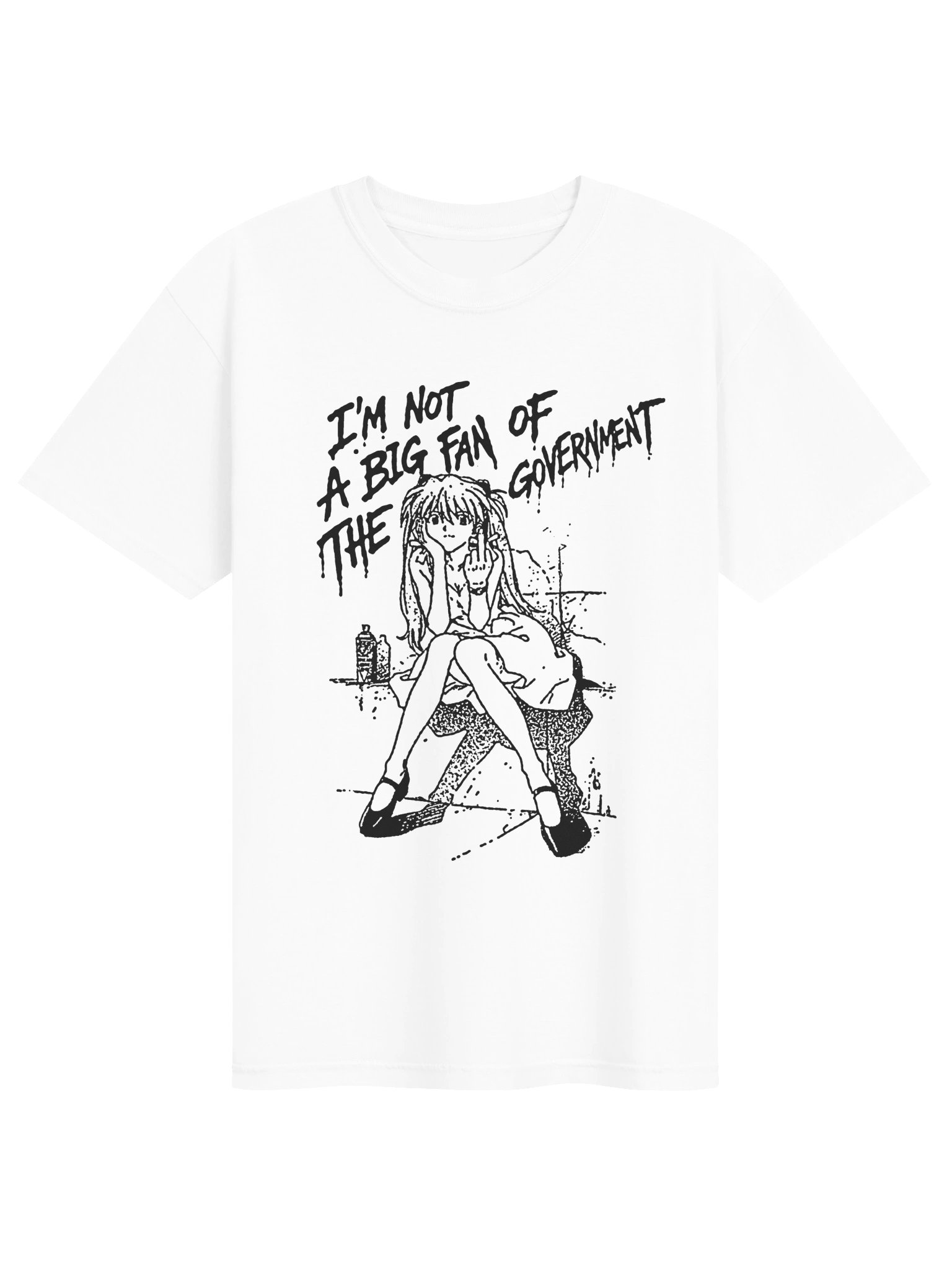 NOT A BIG FAN (BIG PRINT) - T-shirt. white vers. product image (1)
