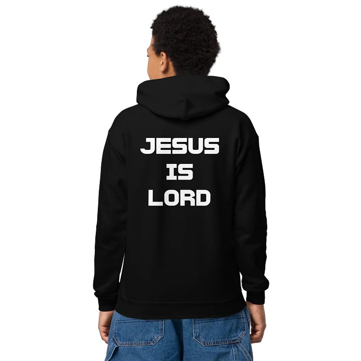 YHWH Kids Bold Faith Hoodie - "Jesus is Lord" product image (1)