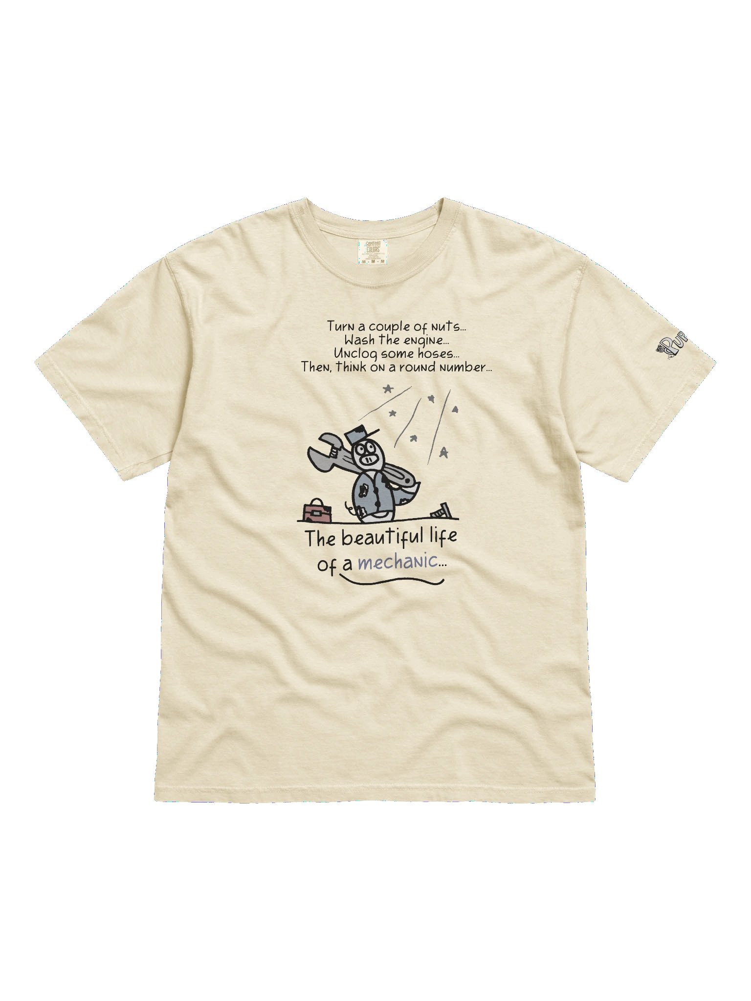 'The Beautiful Life of a Mechanic' Pupsies! Heavyweight T-Shirt product image (5)