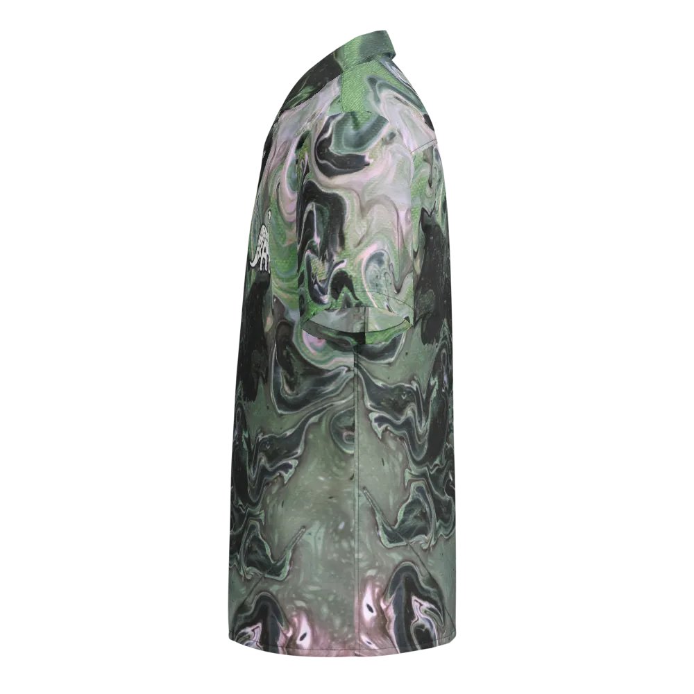 Metallic Green Fluid Acrylic Buttoned Shirt product image (5)