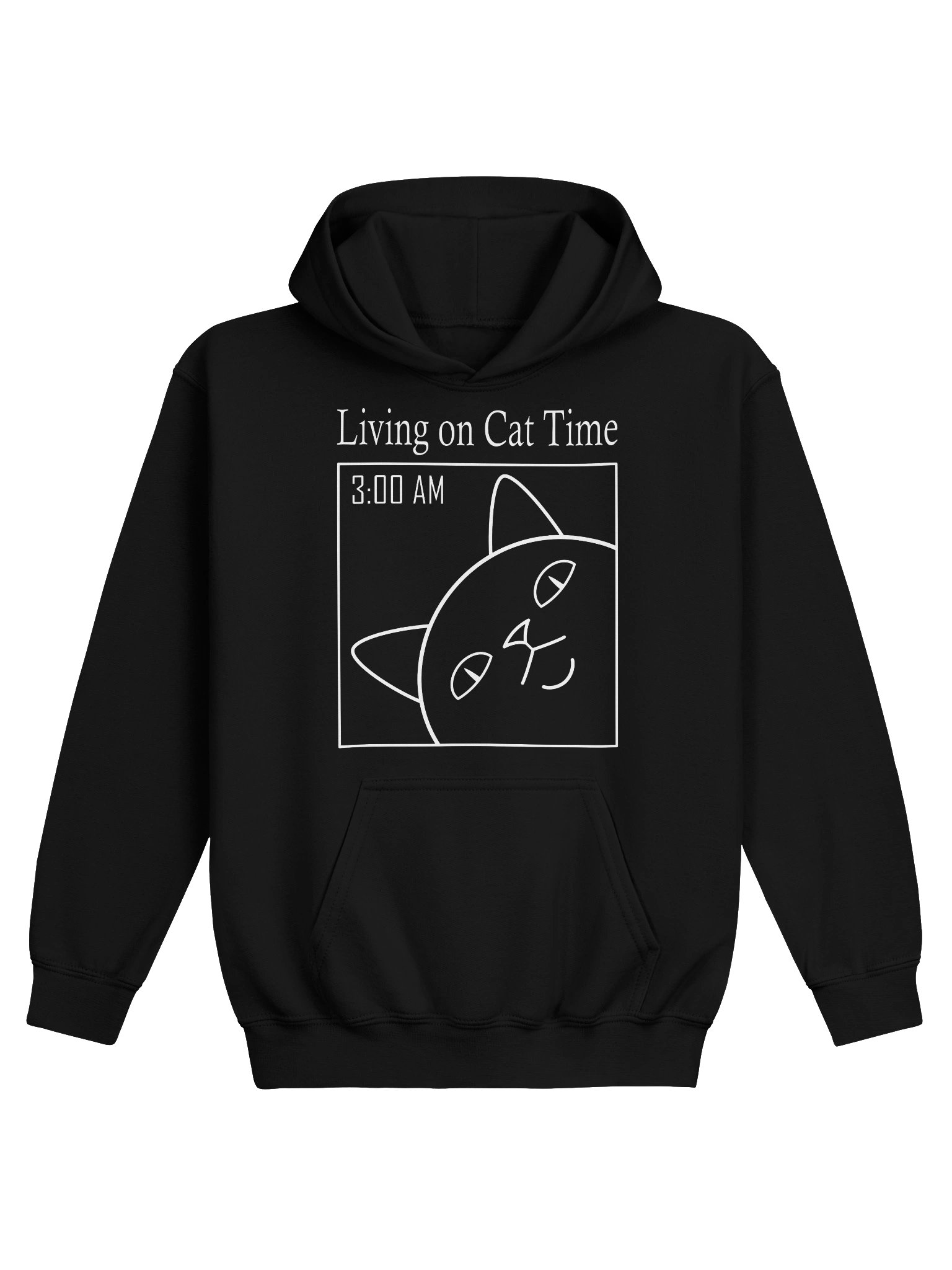 Living on Cat Time - Unisex Youth Hoodie product image (1)