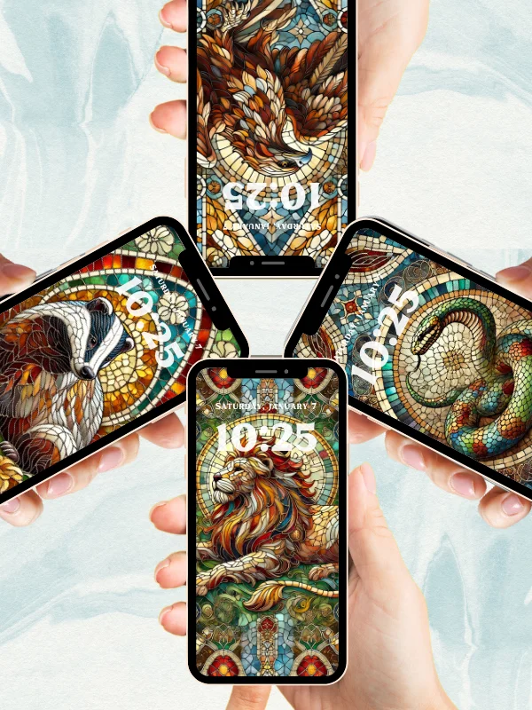 Magical Houses Mosaic Style Phone Wallpaper Bundle 4K Quality Bundle for Android and IOS product image (4)