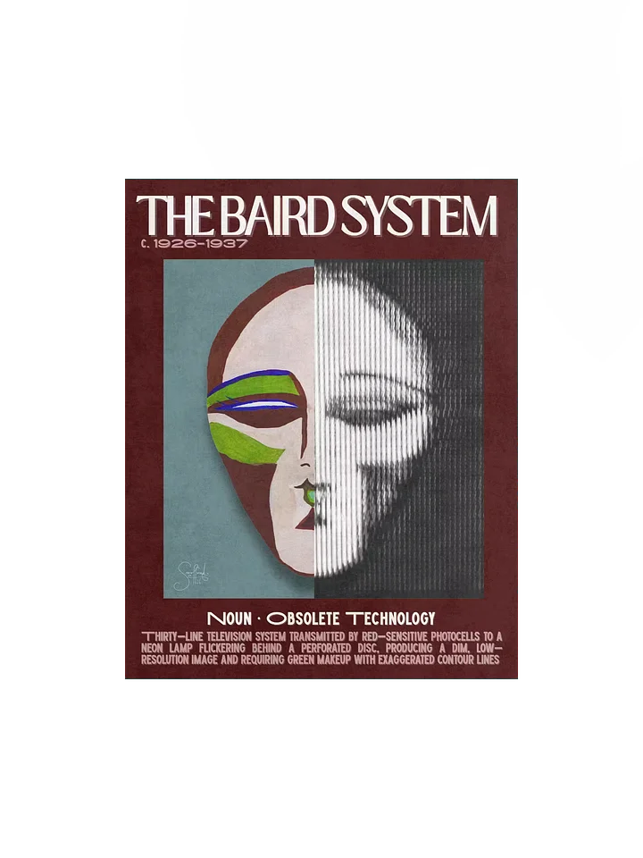 BAIRD SYSTEM Art Print - Early Television Makeup History Poster (11×14) product image (1)