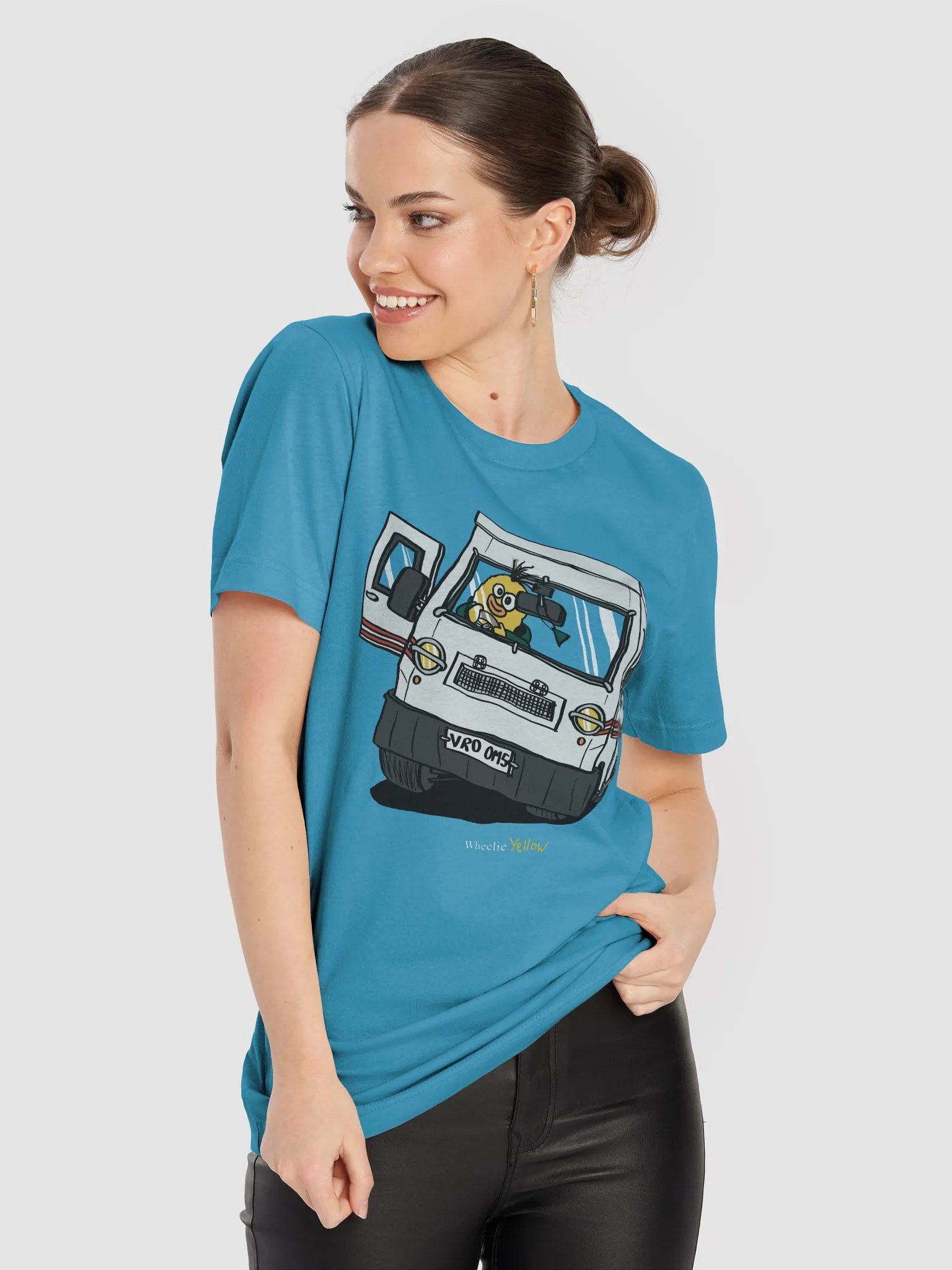 Wheelie Yellow driving T! (front and back print) product image (12)