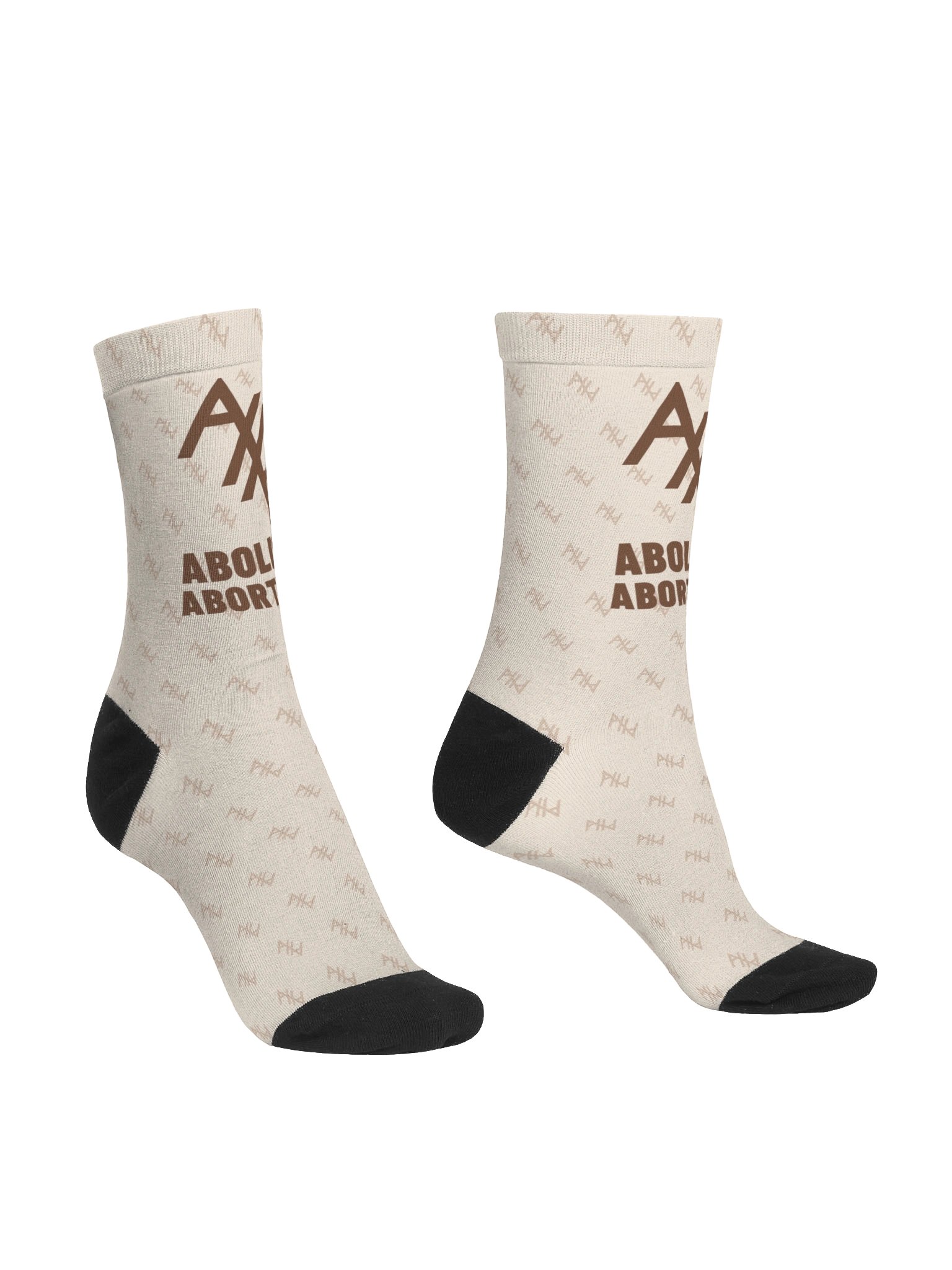Abolish Abortion Crew Socks - Cream & Rose Gold product image (3)