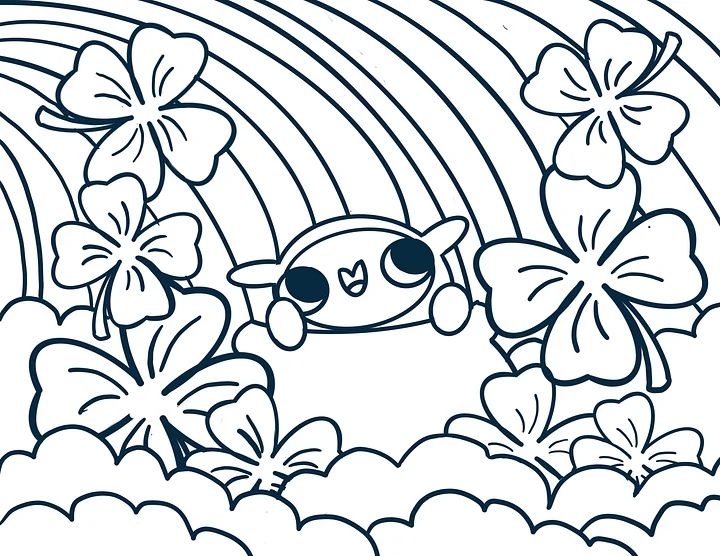 Lucky Giblet Colouring Page product image (1)