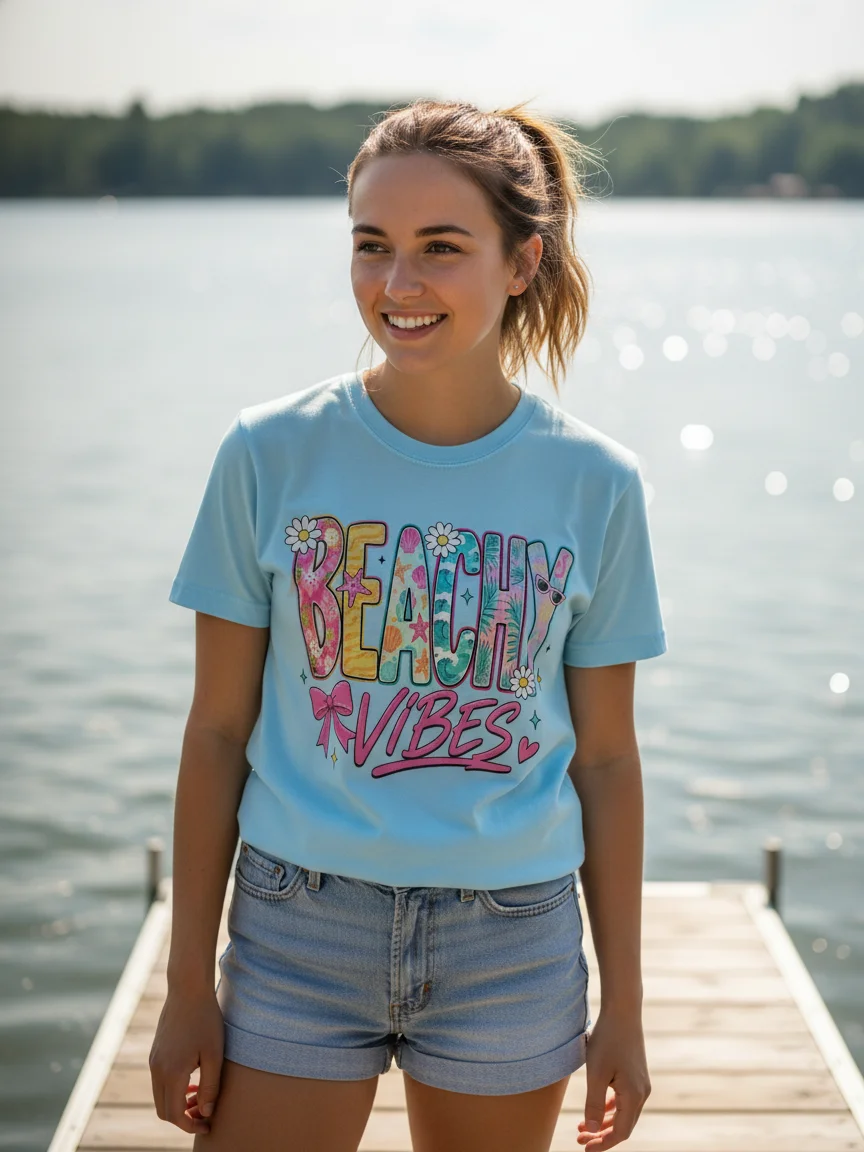 BEACHY VIBES Tropical Tee — Gear Camel product image (3)