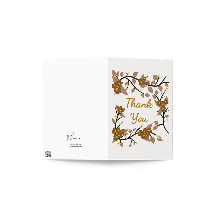 Thank You Botanical Garland | Chestnut & Warm Khaki on Parchment product image (2)