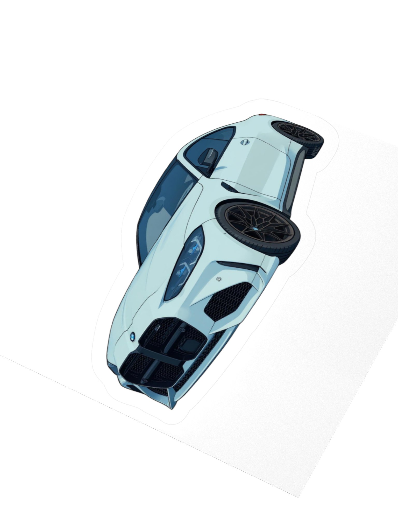 Grey BMW M4 Sticker (Retro, Sketch, Silhouette) product image (7)