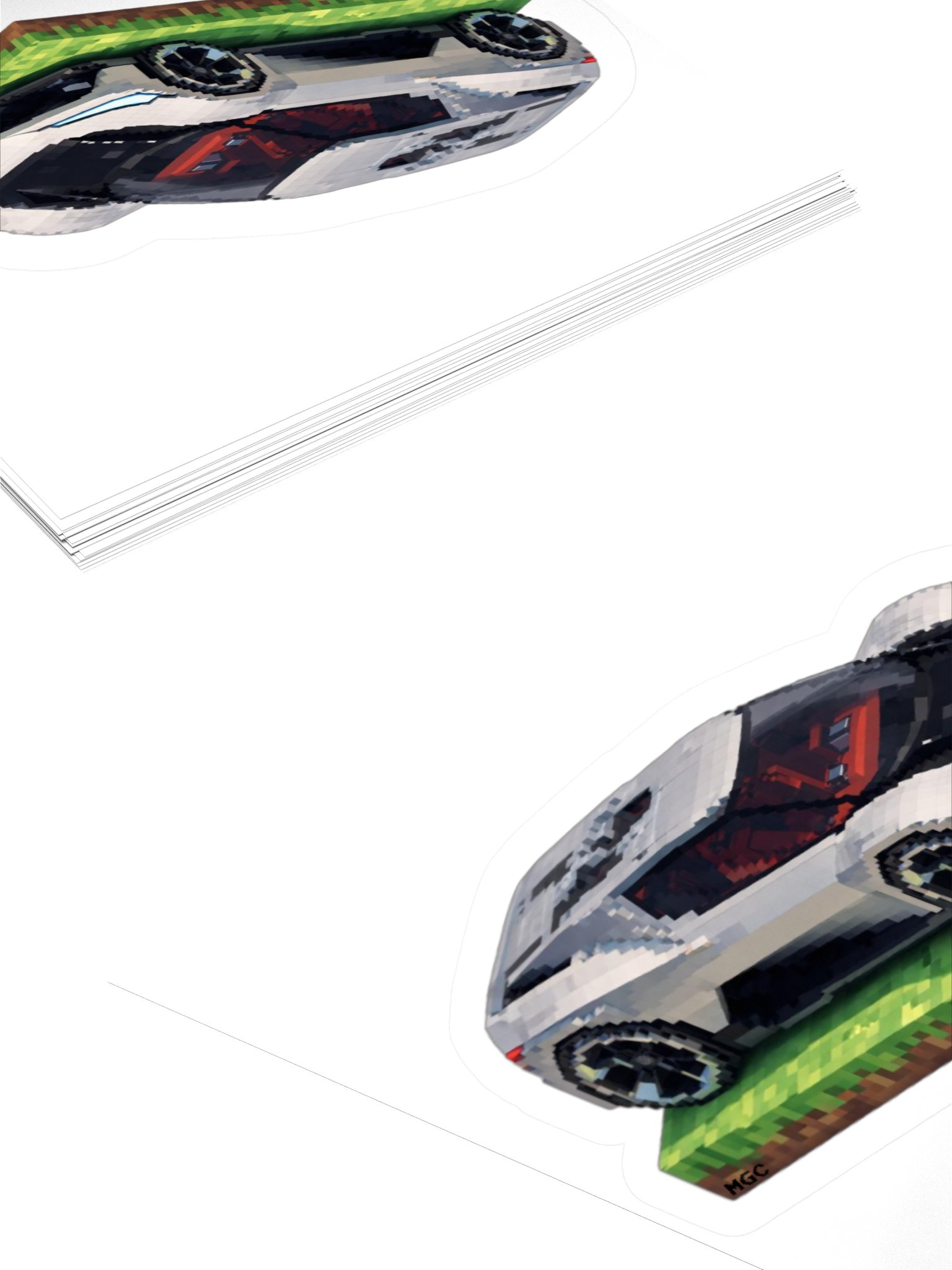 Silver Corvette CX Concept Sticker (Pixel, Retro, Minecraft) product image (12)