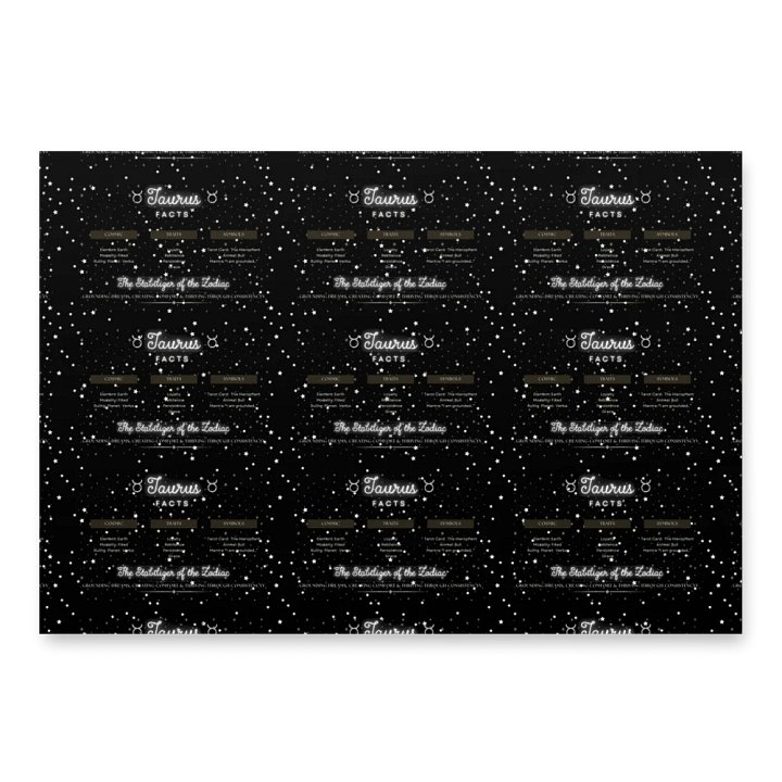 Taurus 2025, Attributes Table, Wrapping Paper product image (2)