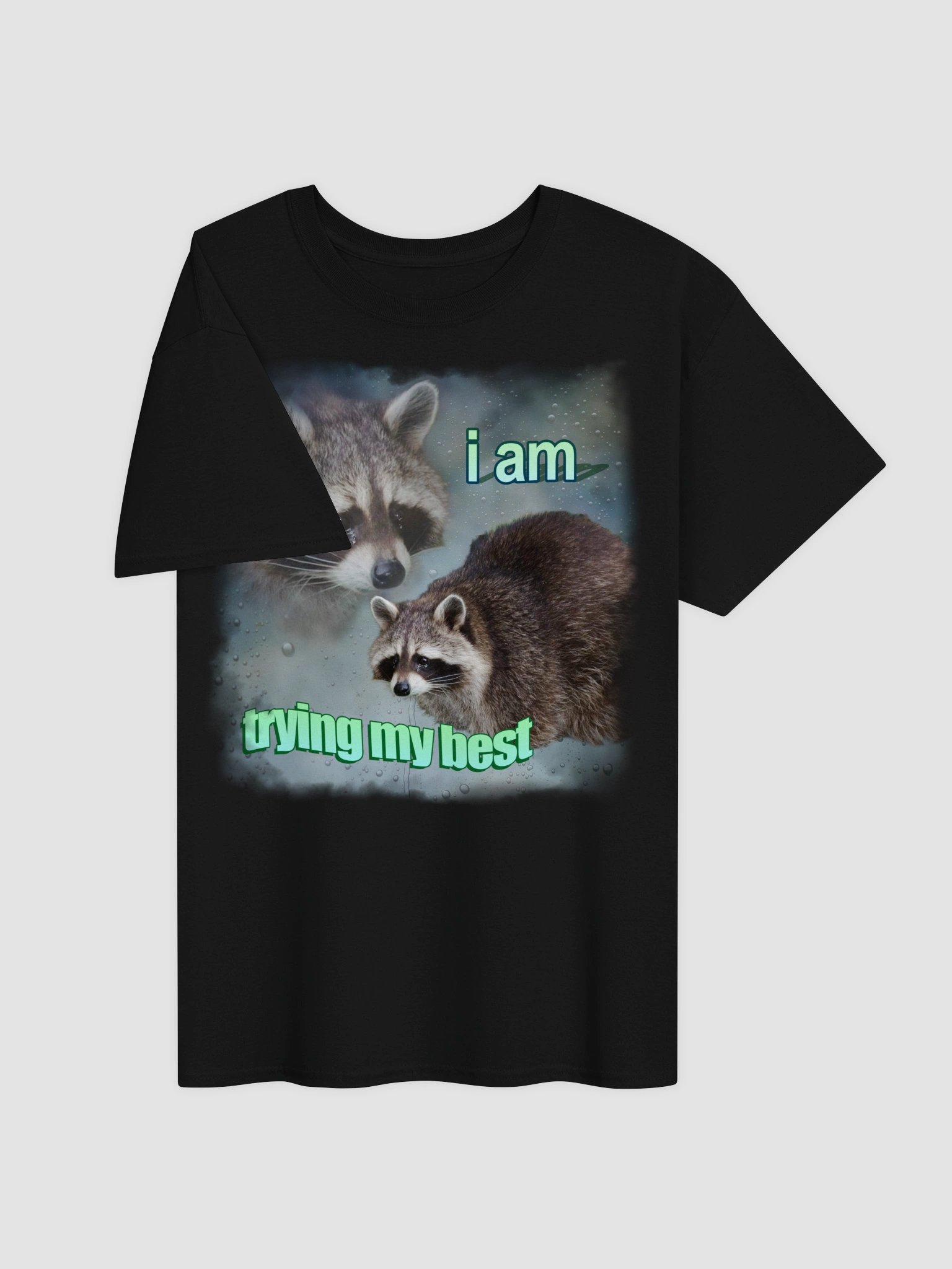 I am trying my best raccoon T-shirt product image (7)