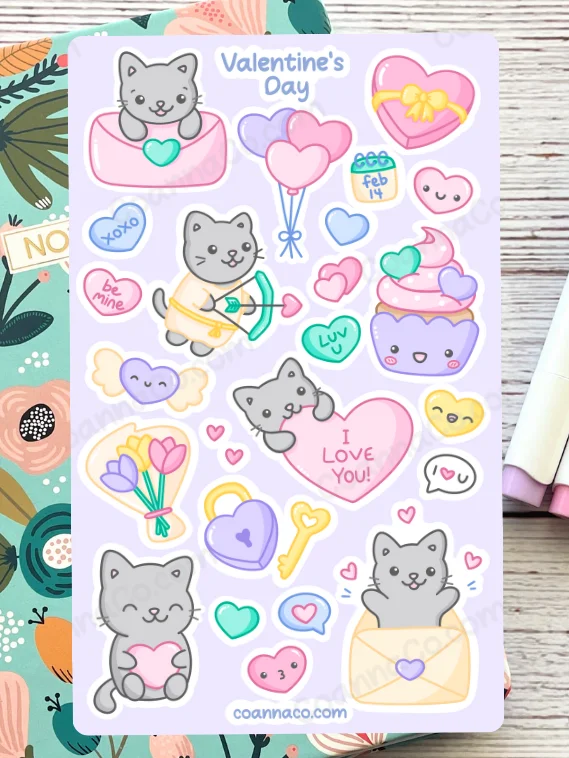 Valentine's Day Sticker Sheet product image (2)