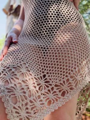 Tutorial paso a paso Salida de playa tejida a crochet para este verano #crochet #tejido 