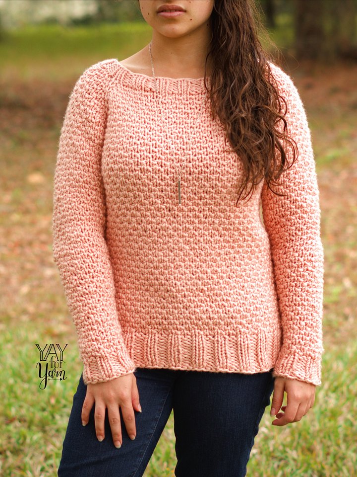 Dotty Pullover - Women's Raglan Sweater PDF Knitting Pattern & Video Tutorial product image (1)