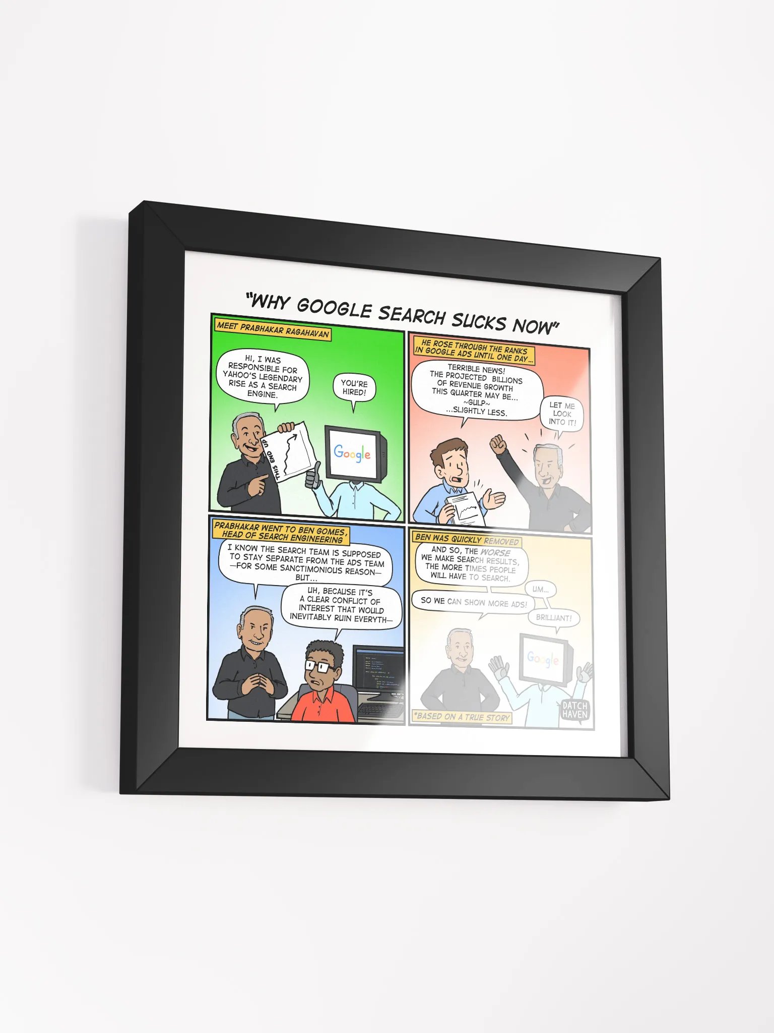 "Why Google search sucks now" framed poster (10″×10″) product image (3)