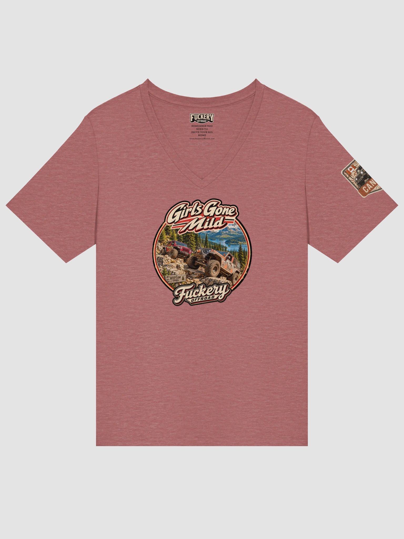 Woman V-neck t-shirt with Girls Gone Mild (Version 2) product image (1)
