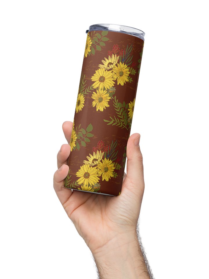 Helianthus Sunfllower 20-ounce Stainless Steel Tumbler with Straw - Red product image (2)
