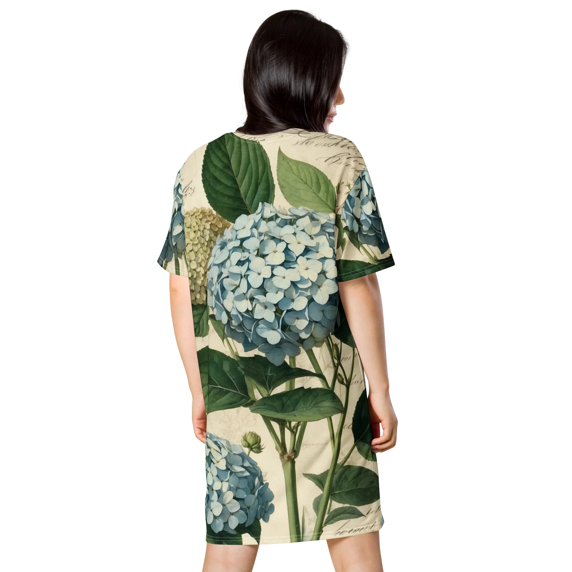 Vintage Hydrangea Dreams T-Shirt Dress product image (2)