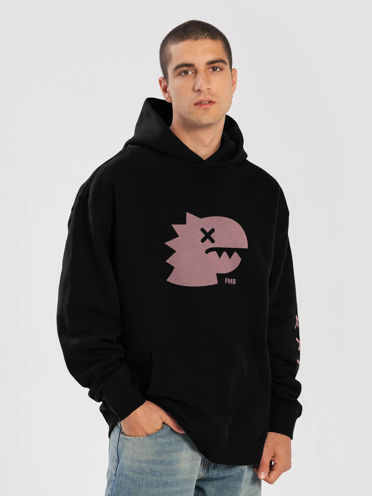 FMB | JETLAG DINO Premium Hoodie Pink product image (7)