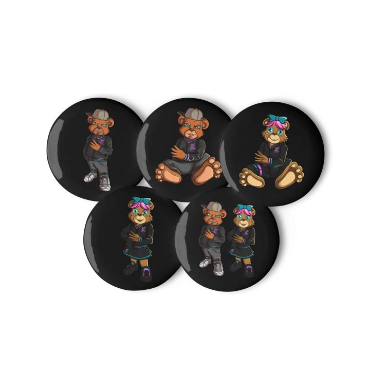 Bear Set of Pin Buttons product image (1)