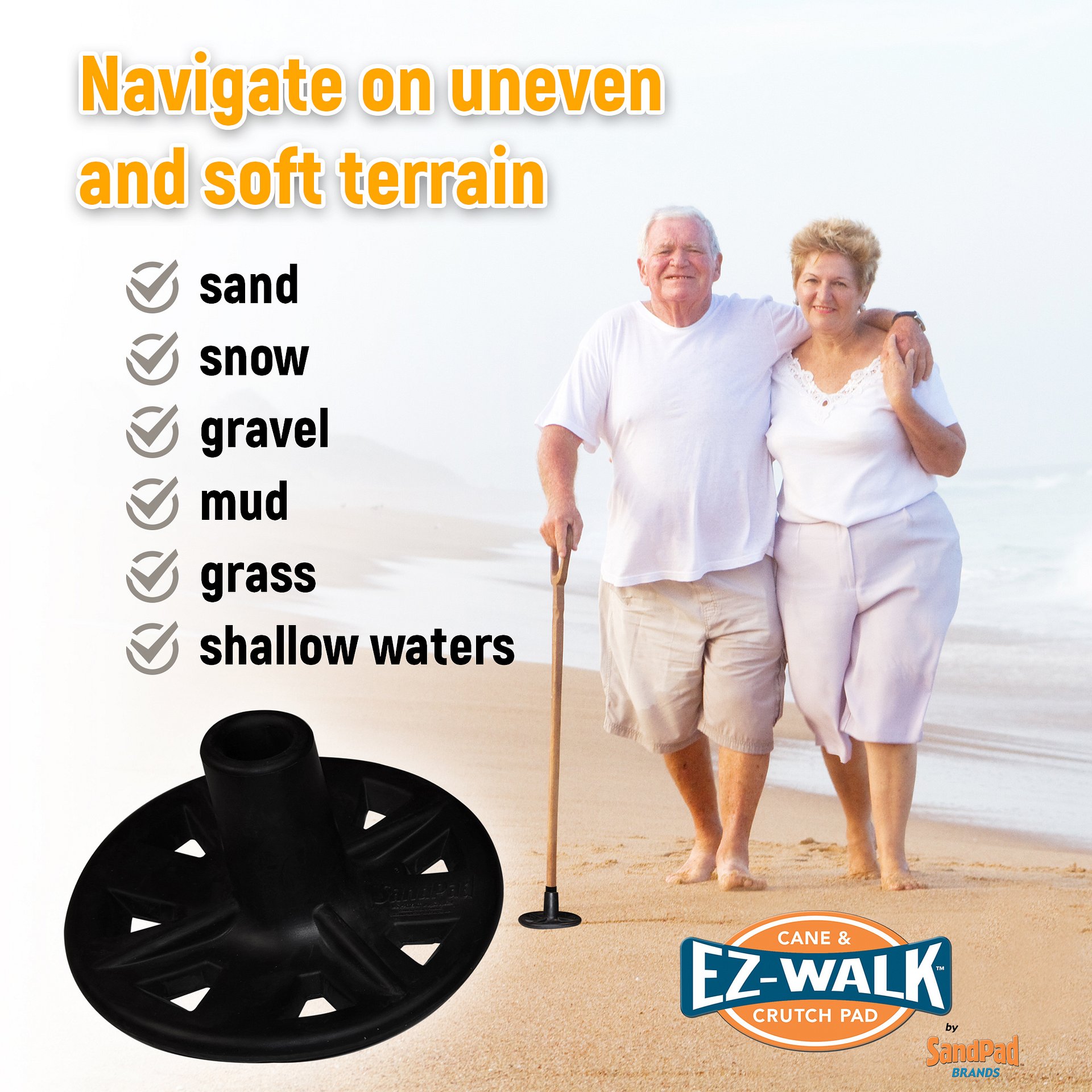 EZ-Walk Stabilizer Cane Tip Single product image (6)