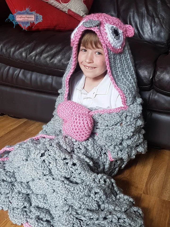 Crochet Owl Hooded Blanket PATTERN – Child & Adult Sizes (US Terms) product image (1)