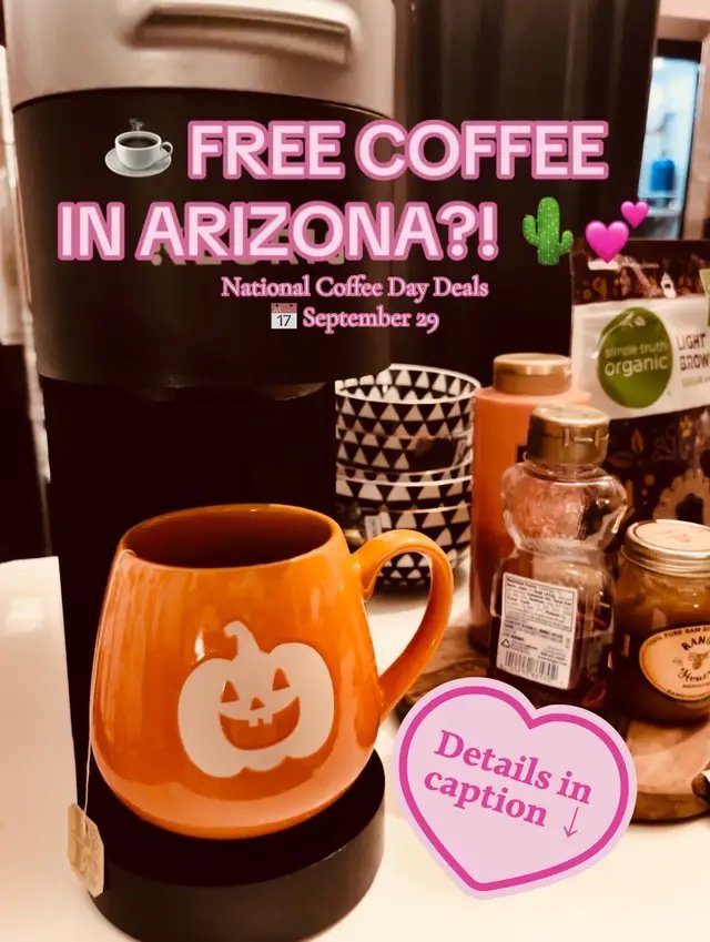 ☕️✨ Here are some FREE coffee offers and deals happening around Arizona today! 🌵💗 Some are totally FREE, while others require a purchase or rewards membership ehehe lol  - check the details below before you go! 👇 ☕️ SCOOTER’S COFFEE 💕 FREE medium brewed coffee 📱 Scooter’s Rewards app ✨ No purchase required 🎁 Limited-edition sticker while supplies last ☕️ CIRCLE K 🤎 FREE medium hot or iced coffee 📱 Redeem through the Circle K app 📍 Participating locations 🍩 DUNKIN’ 💕 FREE medium hot or iced coffee 🛍️ Purchase required 📱 Dunkin’ Rewards members 🍩 KRISPY KREME ☕️ FREE small or medium hot/iced coffee 🛍️ Purchase required 🍩 Plus, check out the Coffee Flavored Original Glazed Doughnut! 🥯 EINSTEIN BROS. BAGELS 🧊 FREE iced coffee — any size, any flavor 🛍️ Purchase required 📍 Participating bakeries 🥐 PARIS BAGUETTE ☕️ FREE medium hot or iced coffee 🛍️ Purchase required 📱 PB Rewards members 💾 SAVE this for your coffee run & send it to your coffee bestie! ☕️💕 Which one are you grabbing? 👀  Offers may vary by participating location and while supplies last obbvvviii. Check each brand’s app or website before heading out. So don't come for me I'm just trying to help because I love coffee, lol and like to share my knowledge and research. Lol 😂  #nationalcoffeeday #ArizonaFoodie #coffee #TempeAZ #thingstodoaz 