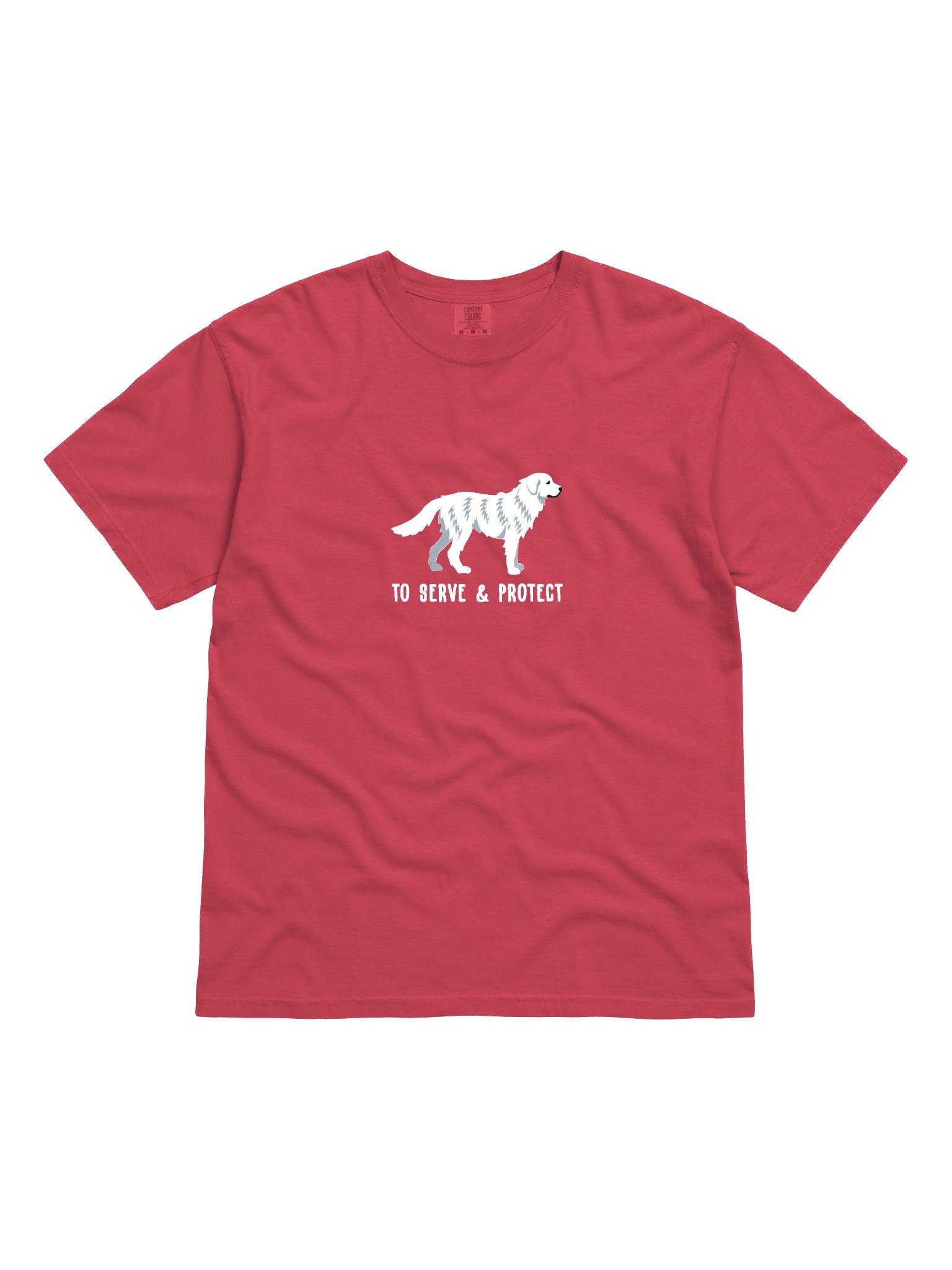 To Serve and Protect T-Shirt (Embroidered) of a Maremma Sheepdog product image (4)