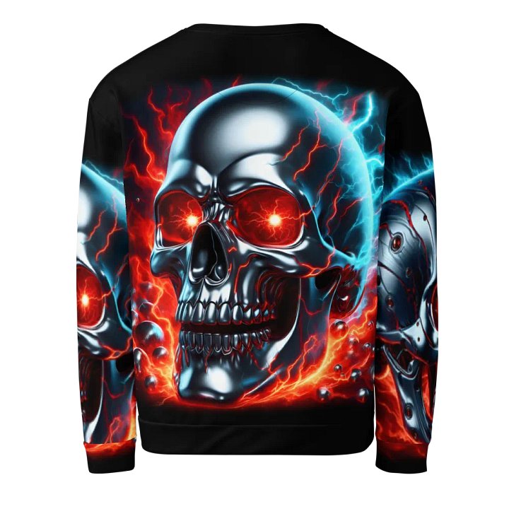 Cyber Skull Unisex All-Over Print - Unisex Sweatshirt #12 product image (2)