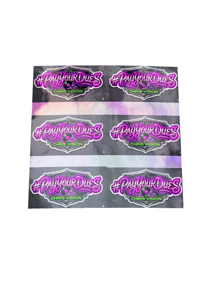 Kiss-Cut Holographic Sticker Sheet - #PayYourDues Collection product image (1)