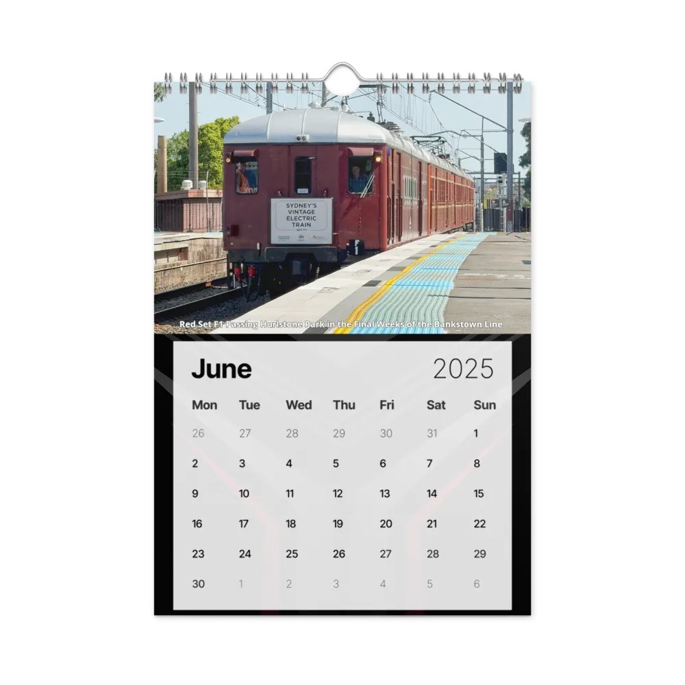 Sydney Trains Vlogs 2025 Calendar product image (8)