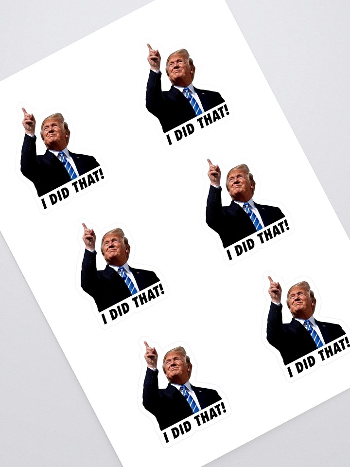Trump I Did That Meme Stickers 6 Pack - Gas Pump Decals product image (1)