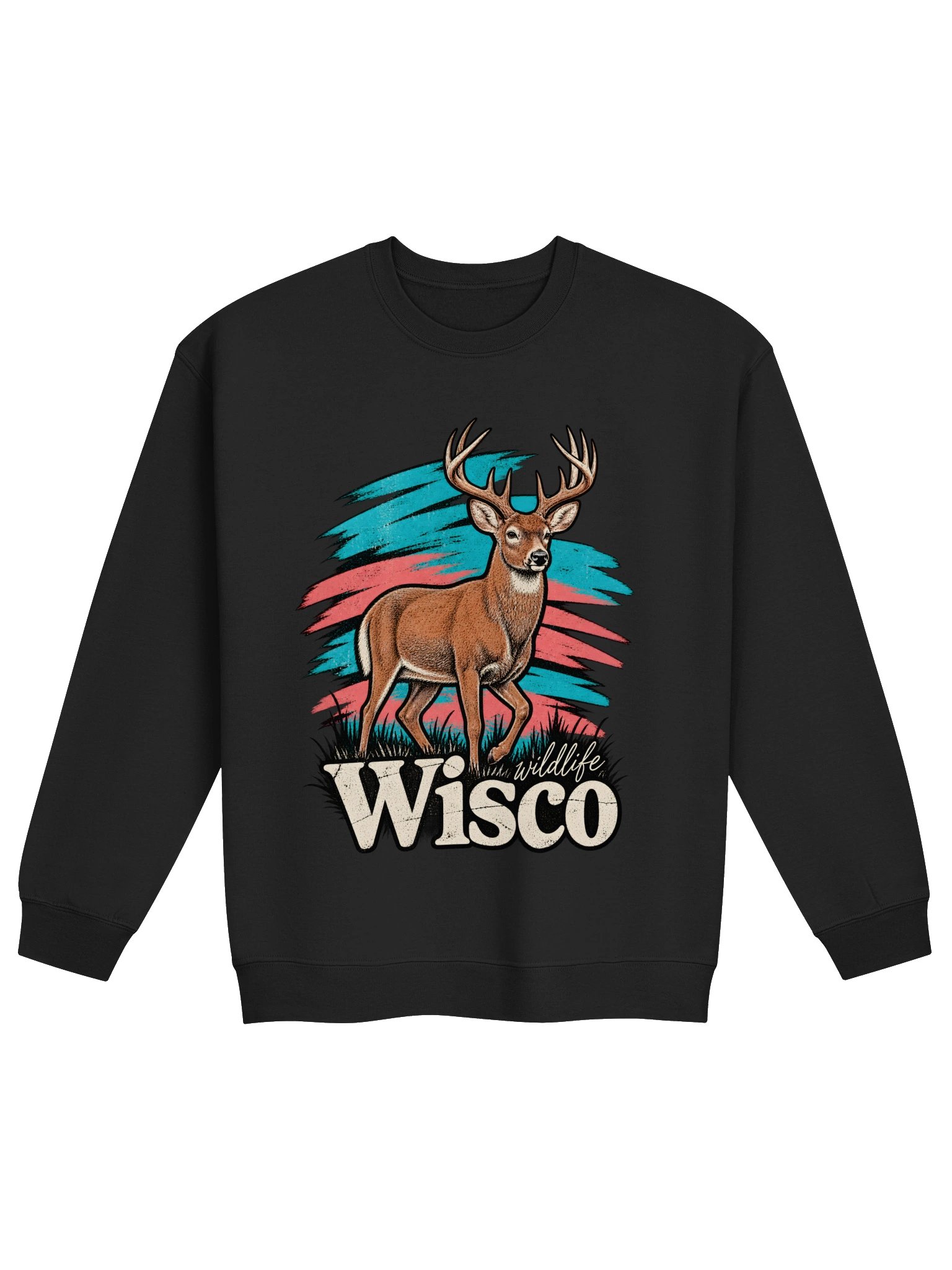 Wisco Wildlife Deer Crewneck Sweatshirt product image (1)