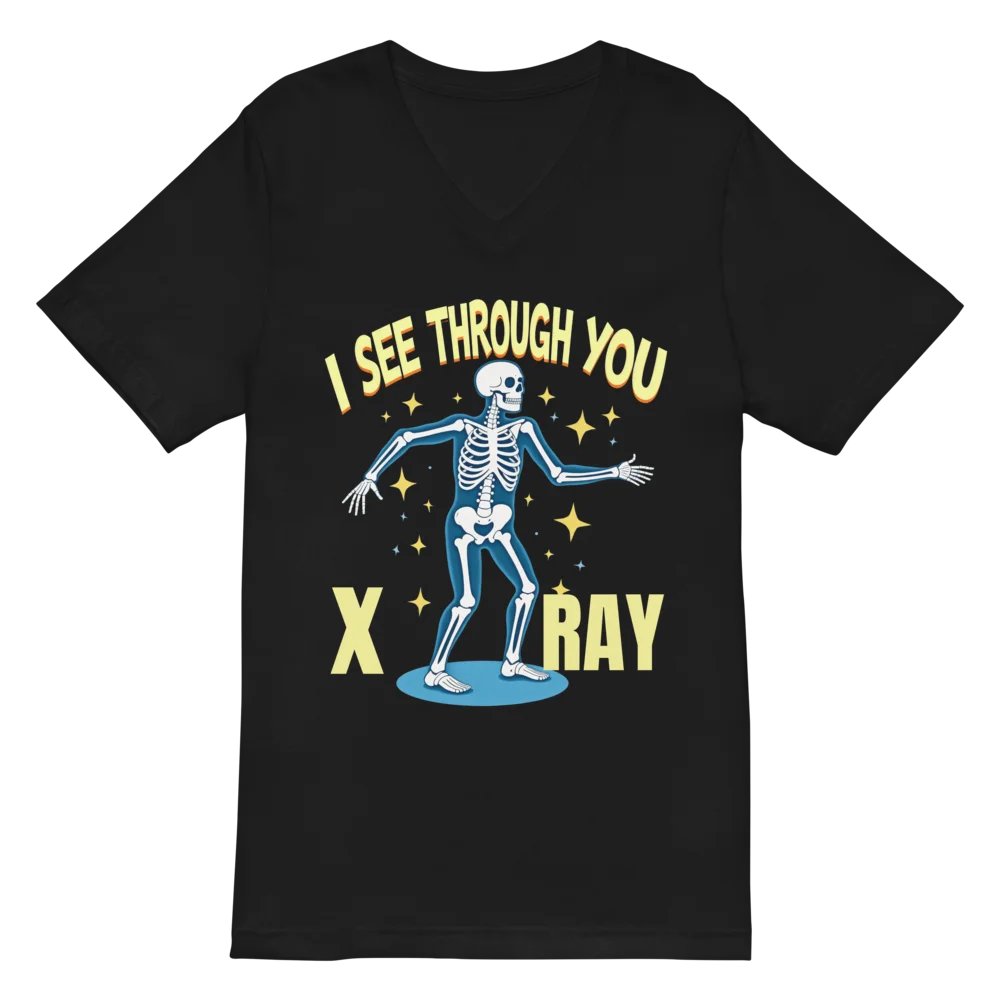 X-Ray Vision Skeleton V-Neck Tee product image (2)