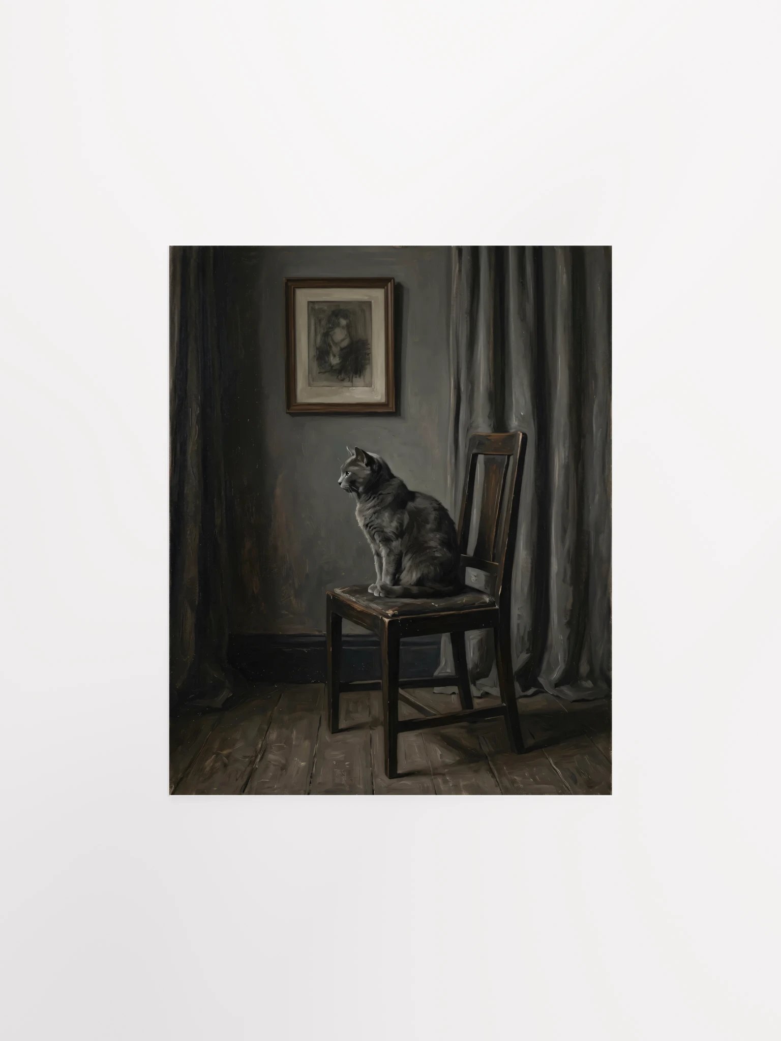 Arrangement in Grey Cat Poster product image (25)