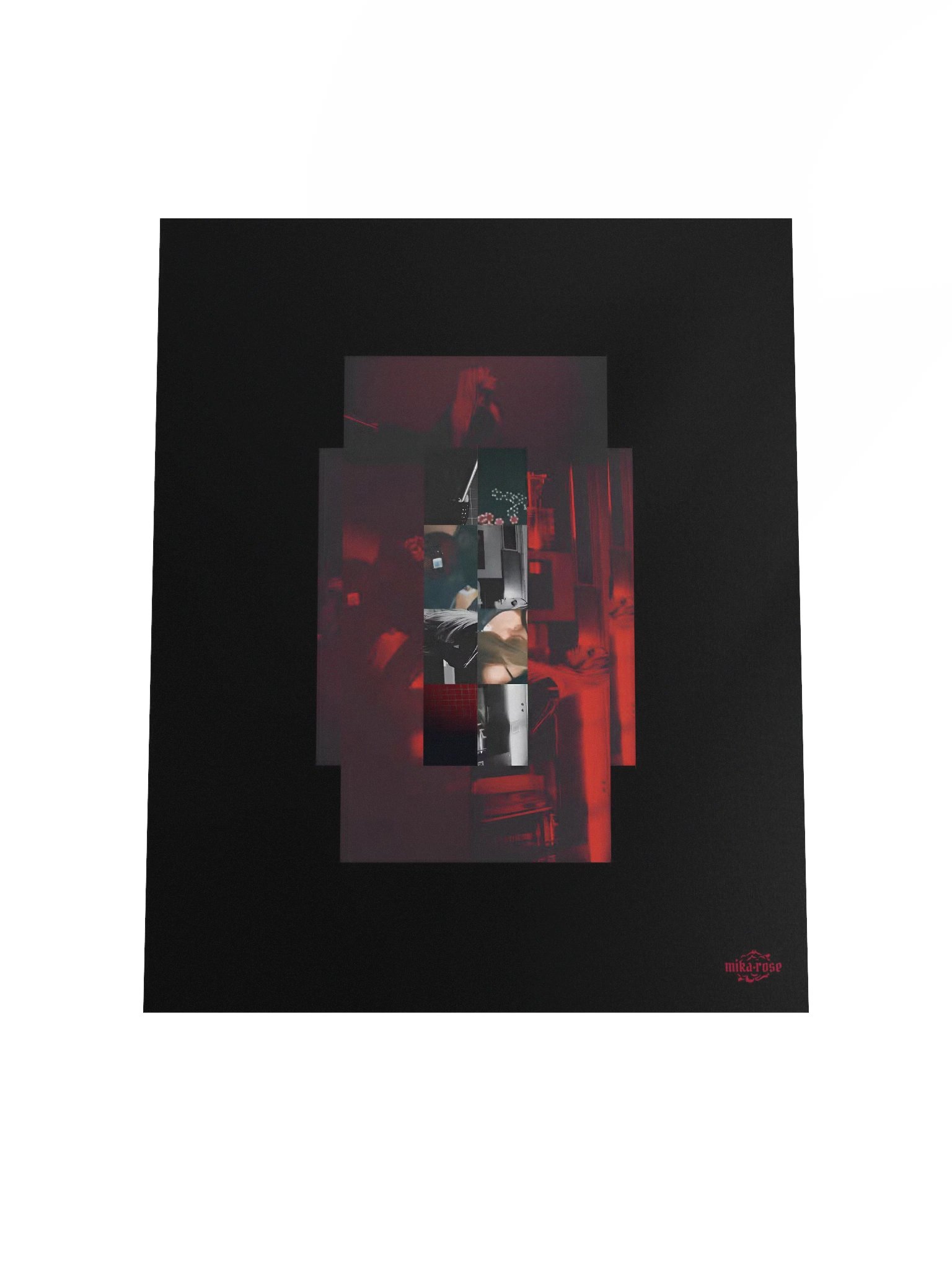 red geometry poster product image (4)