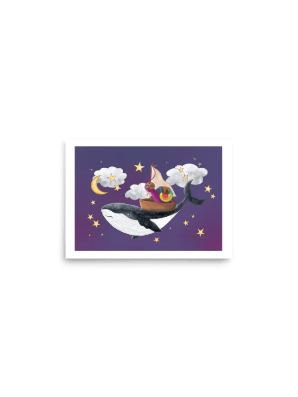 Moonwhale Voyage of Chilli Rainbow Snail— Enhanced Matte Poster product image (1)