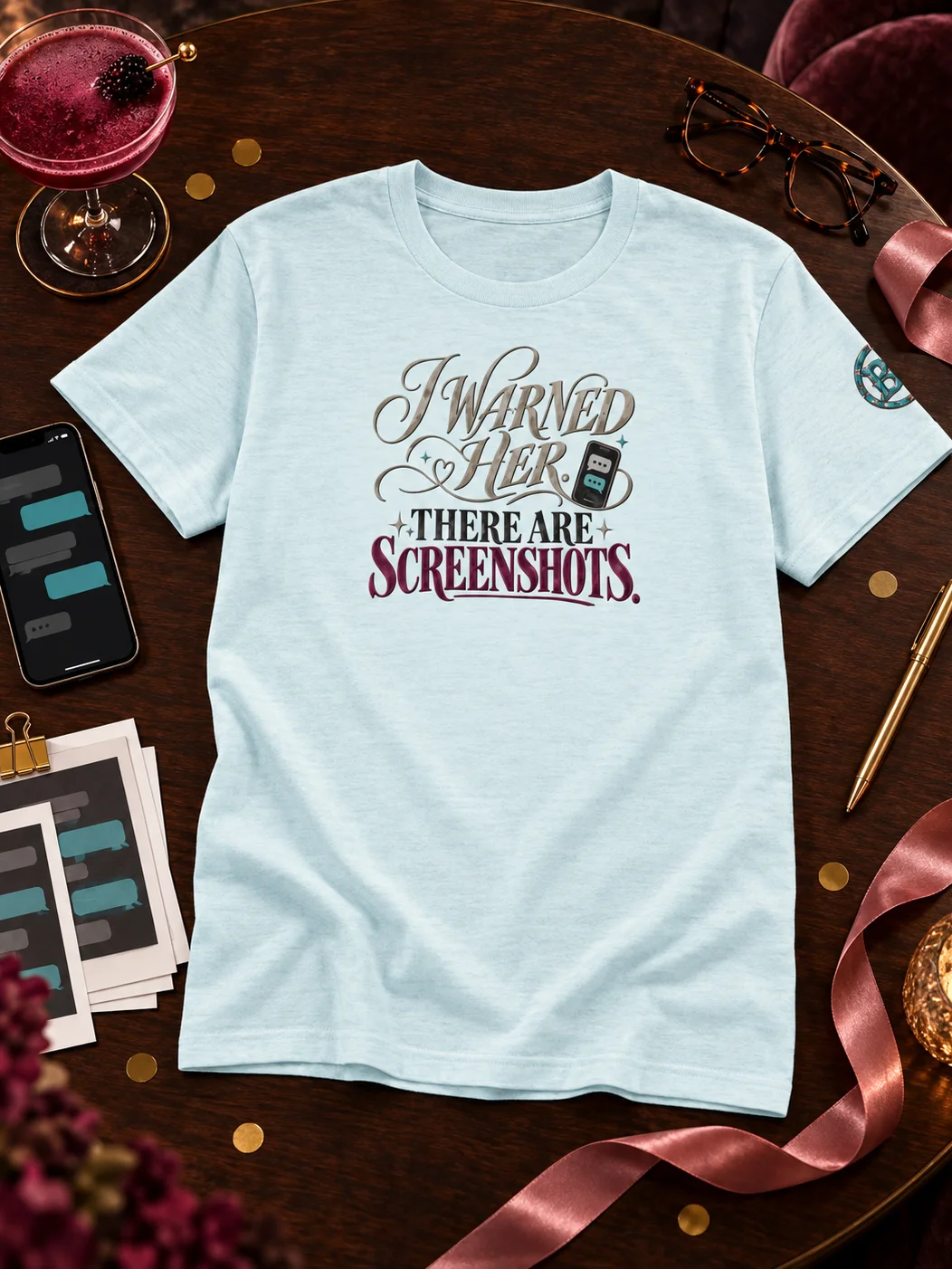Funny Divorce Party Group Shirt — I Warned Her, There Are Screenshots | Broken Women!™ product image (1)