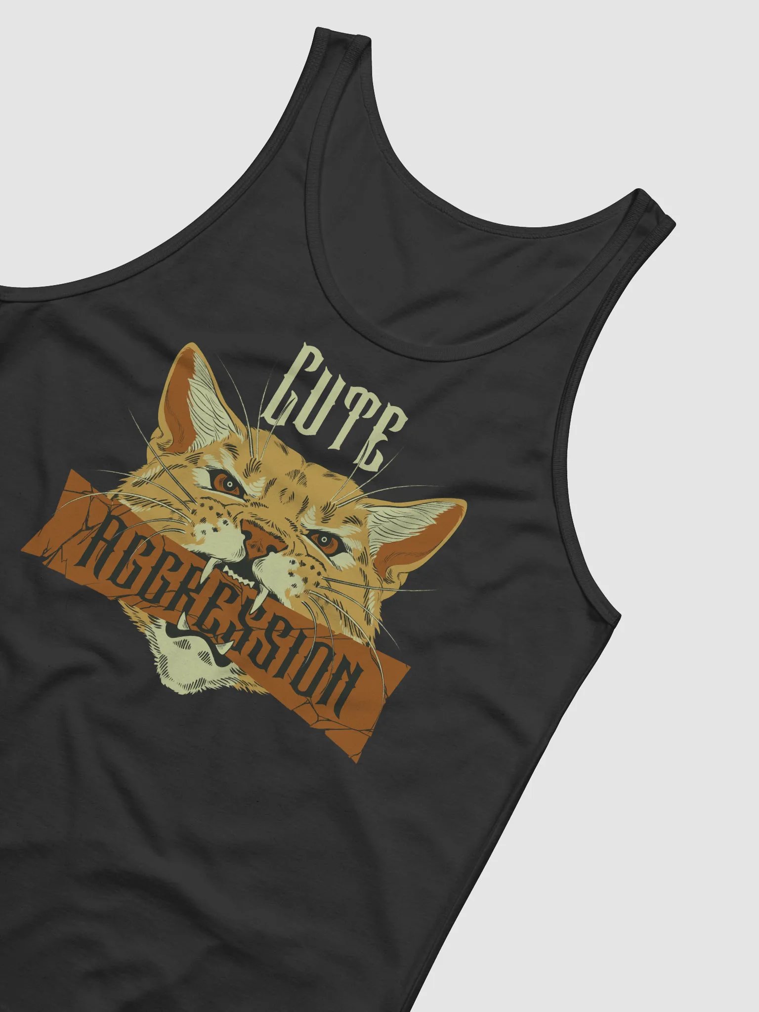 Cute Aggression 'Cat3' Tank (Black) product image (4)