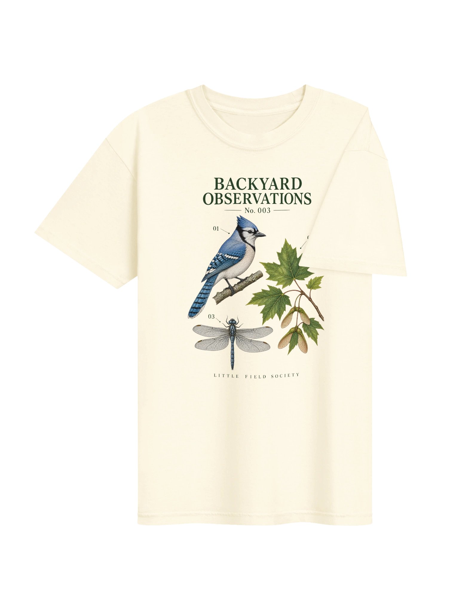 Backyard Observations No. 003 — Blue Jay & Maple T-Shirt product image (5)