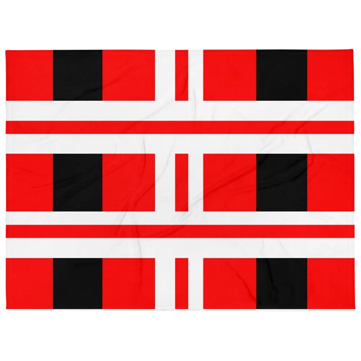 Red And Black With White Strips Throw Blanket product image (1)