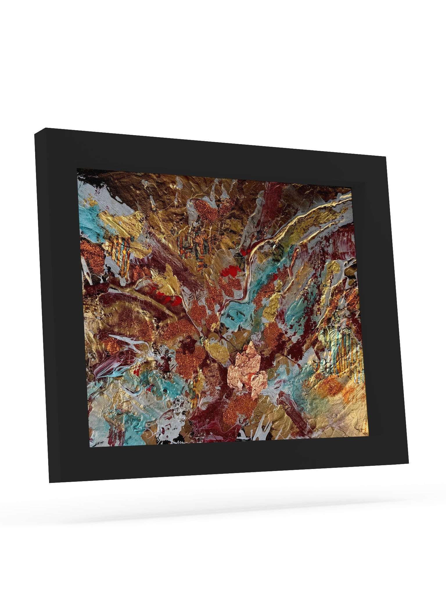 Abstract Metallic Swirl Framed Matte Poster product image (48)