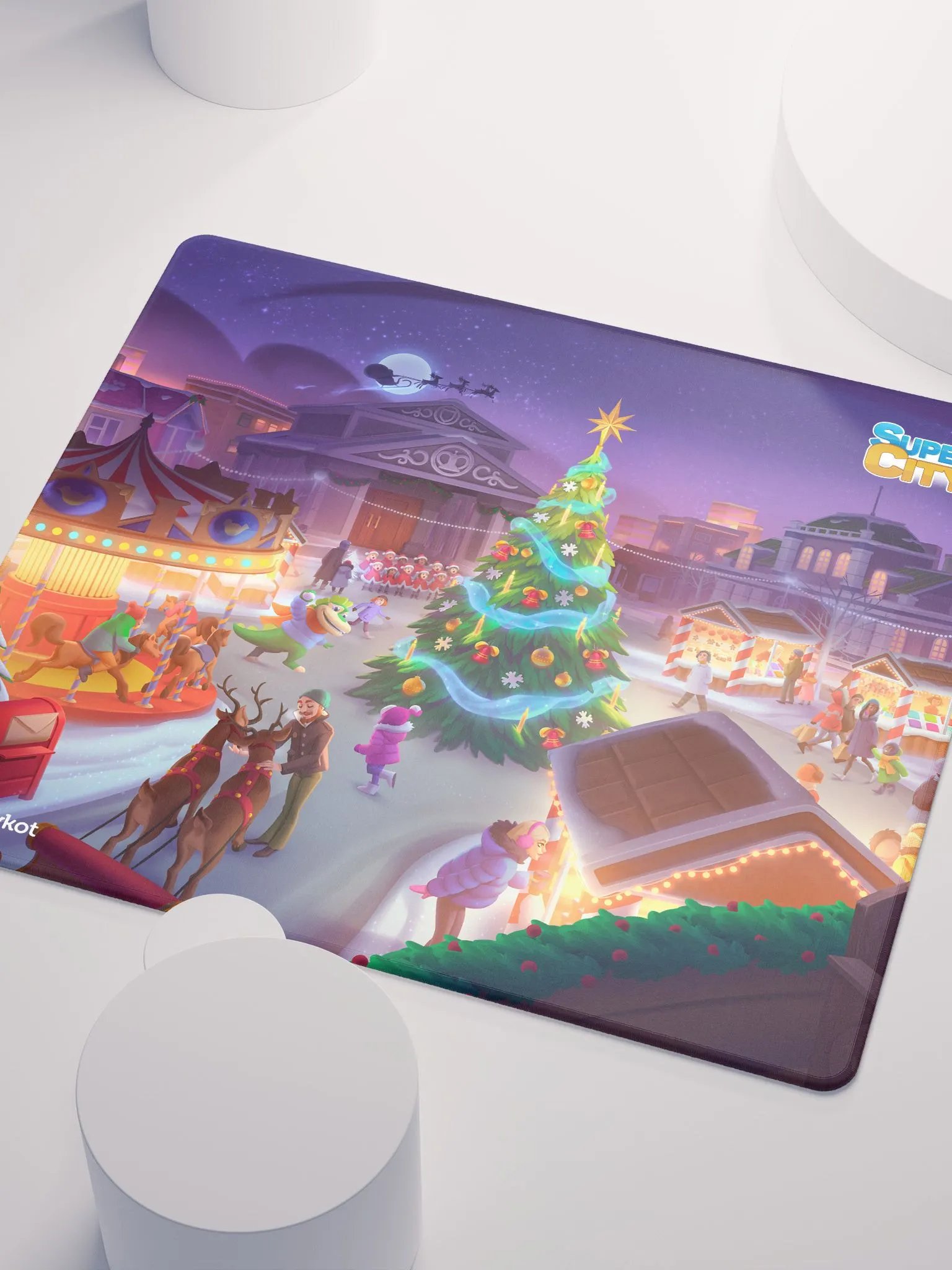 Supercity Christmas Square Gaming Mouse Pad product image (3)